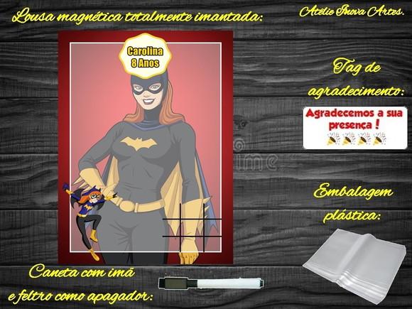 Lousa Magnética + Jogo da Velha Batgirl com Embalagem