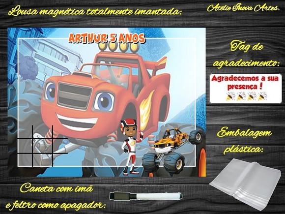 Lousa Magnética + Jogo da Velha Blaze com Embalagem