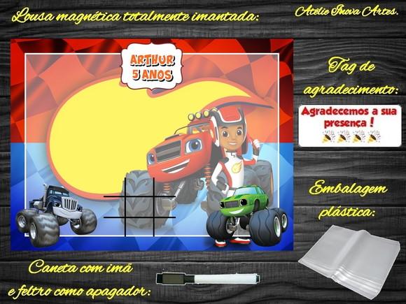 Lousa Magnética + Jogo da Velha Blaze com Embalagem