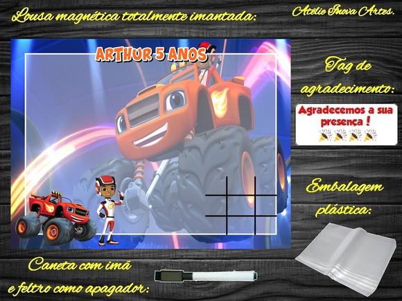 Lousa Magnética + Jogo da Velha Blaze com Embalagem
