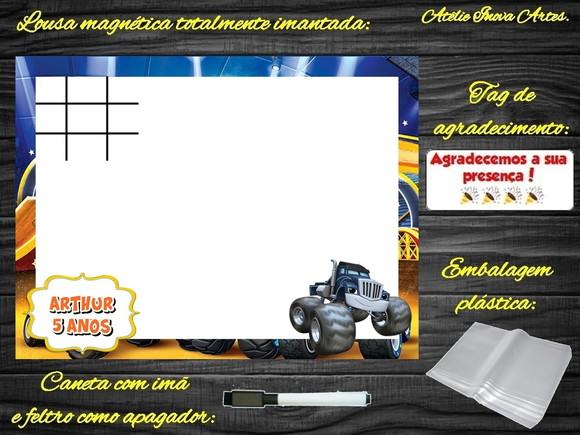 Lousa Magnética + Jogo da Velha Blaze com Embalagem