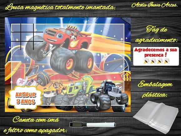 Lousa Magnética + Jogo da Velha Blaze com Embalagem