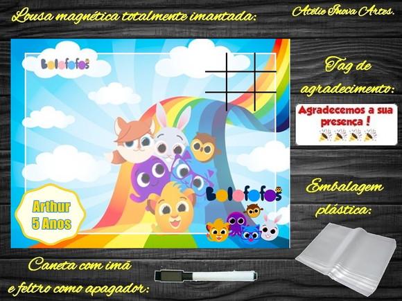 Lousa Magnética + Jogo da Velha Bolofofos com Embalagem