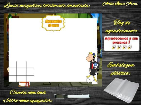 Lousa Magnética + Jogo da Velha Chaves com Embalagem