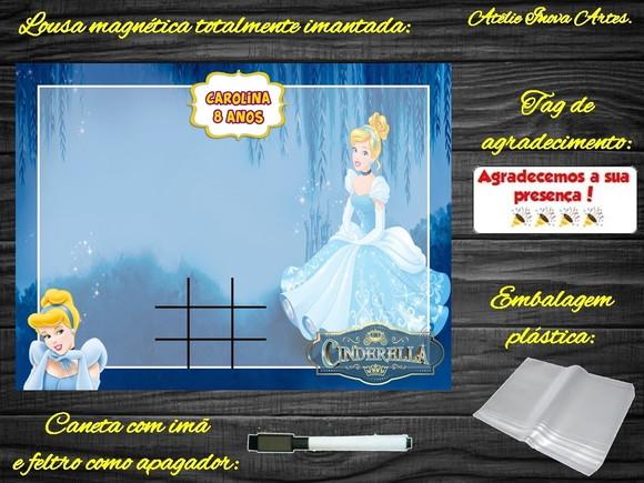 Lousa Magnética + Jogo da Velha Cinderela com Embalagem