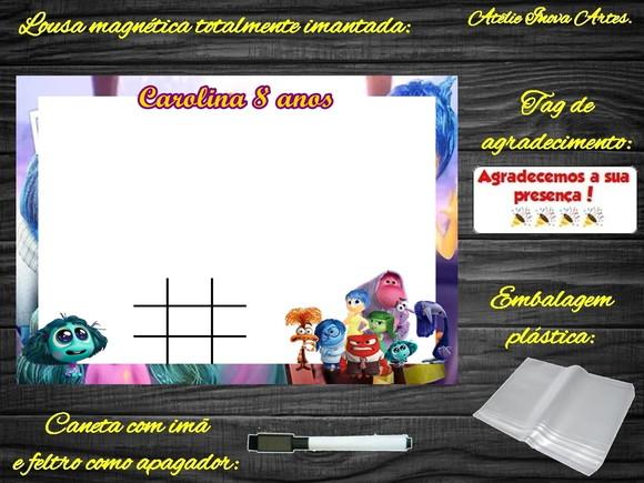 Lousa Magnética + Jogo da Velha Divertidamente com Embalagem