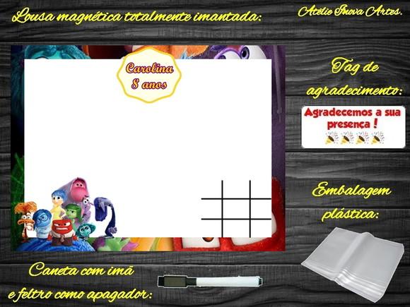 Lousa Magnética + Jogo da Velha Divertidamente com Embalagem