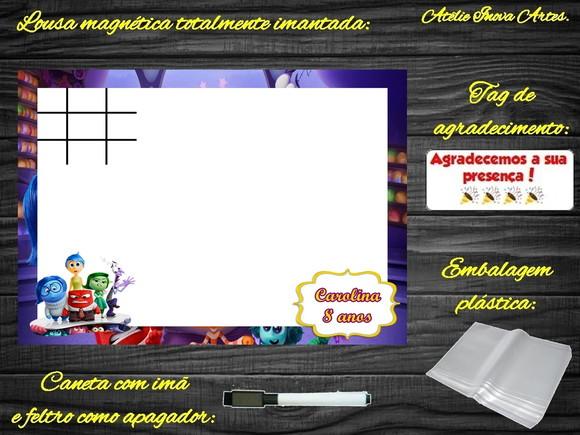 Lousa Magnética + Jogo da Velha Divertidamente com Embalagem