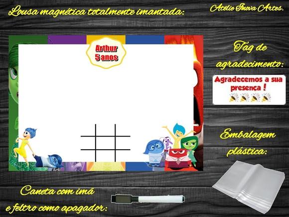 Lousa Magnética + Jogo da Velha Divertidamente com Embalagem