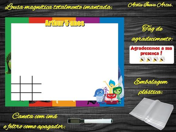 Lousa Magnética + Jogo da Velha Divertidamente com Embalagem
