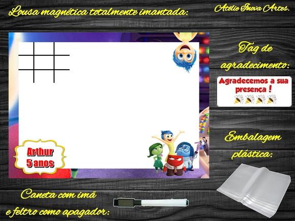 Lousa Magnética + Jogo da Velha Divertidamente com Embalagem