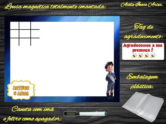 Lousa Magnética + Jogo da Velha Elio com Embalagem
