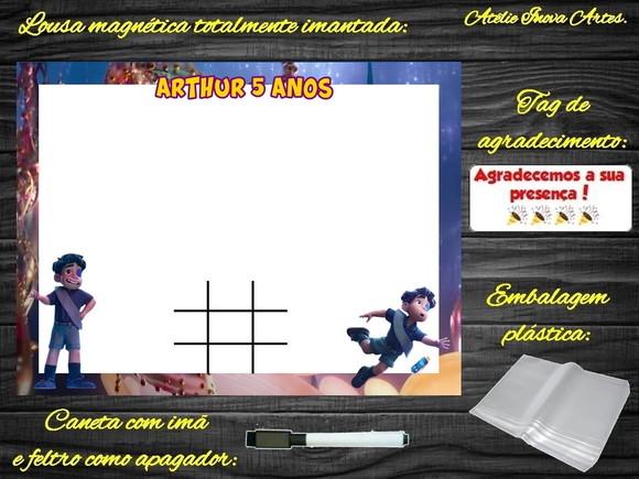 Lousa Magnética + Jogo da Velha Elio com Embalagem