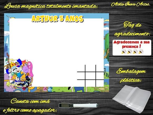 Lousa Magnética + Jogo da Velha Hora da Aventura c Embalagem