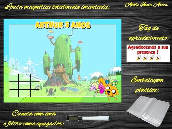 Lousa Magnética + Jogo da Velha Hora da Aventura c Embalagem