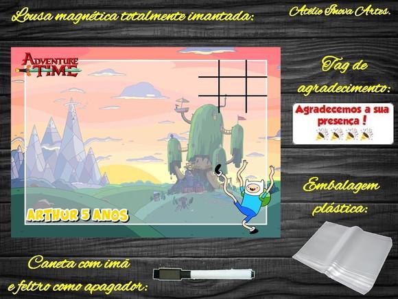 Lousa Magnética + Jogo da Velha Hora da Aventura c Embalagem