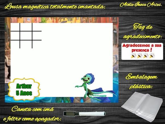 Lousa Magnética + Jogo da Velha Luca com Embalagem