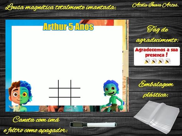 Lousa Magnética + Jogo da Velha Luca com Embalagem