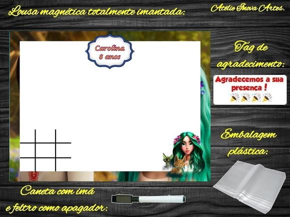 Lousa Magnética + Jogo da Velha Mavka com Embalagem
