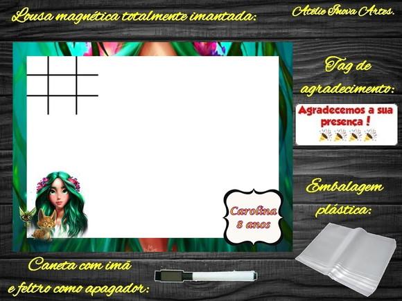 Lousa Magnética + Jogo da Velha Mavka com Embalagem