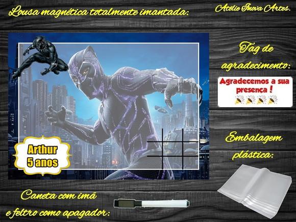 Lousa Magnética + Jogo da Velha Pantera Negra com Embalagem