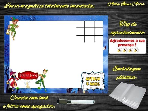 Lousa Magnética + Jogo da Velha Peter Pan com Embalagem