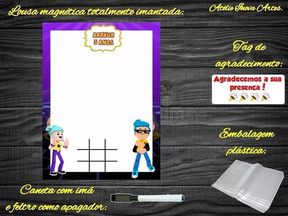 Lousa Magnética + Jogo da Velha Pk Xd com Embalagem