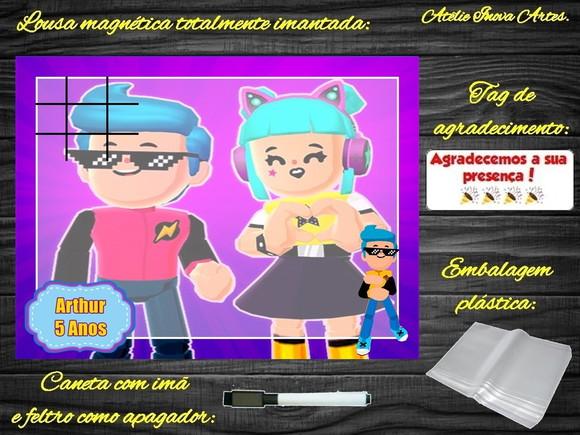 Lousa Magnética + Jogo da Velha Pk Xd com Embalagem