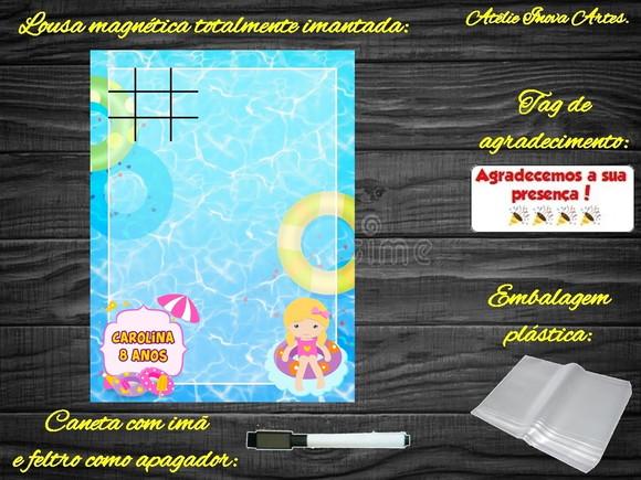Lousa Magnética + Jogo da Velha Pool Party com Embalagem