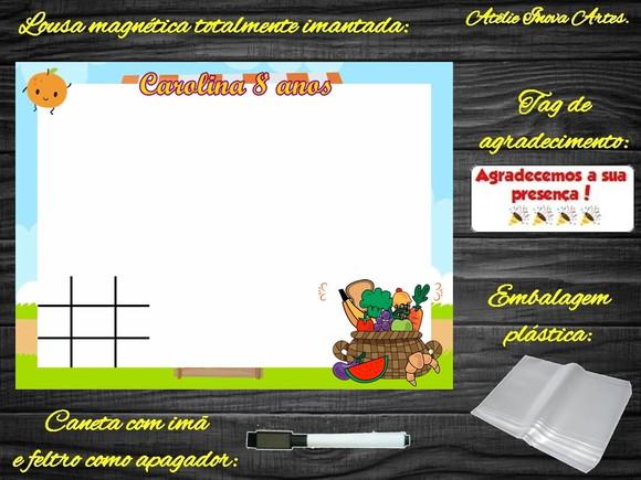Lousa Magnética + Jogo da Velha Quitandinha com Embalagem