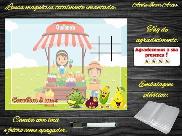 Lousa Magnética + Jogo da Velha Quitandinha com Embalagem