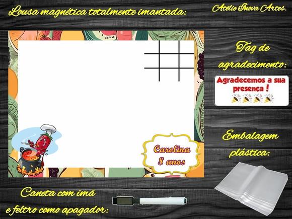 Lousa Magnética + Jogo da Velha Quitandinha com Embalagem