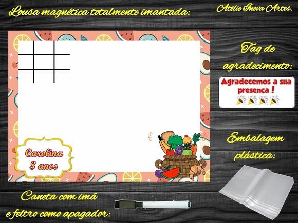 Lousa Magnética + Jogo da Velha Quitandinha com Embalagem