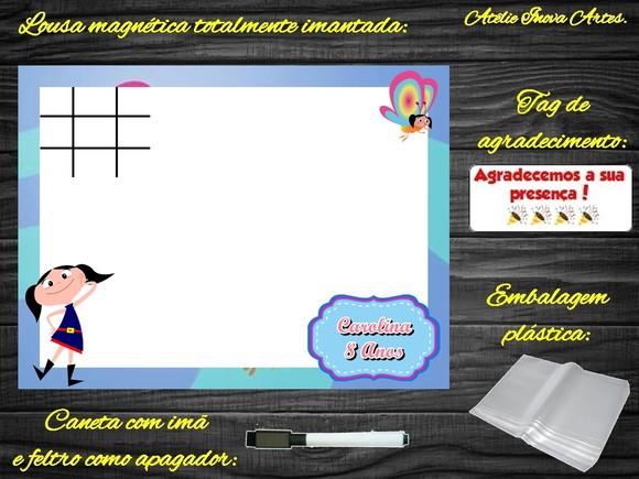 Lousa Magnética + Jogo da Velha Show da Luna com Embalagem