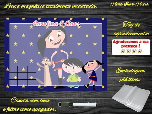 Lousa Magnética + Jogo da Velha Show da Luna com Embalagem
