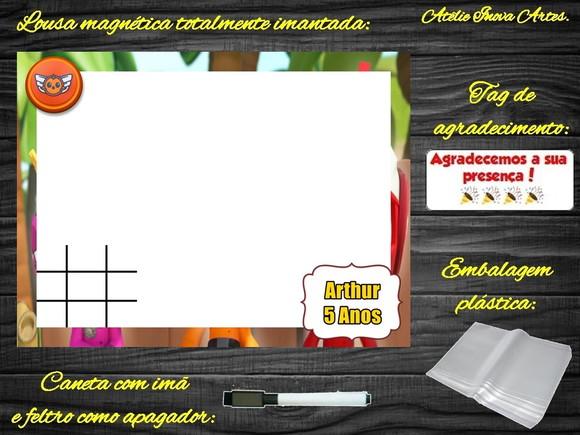 Lousa Magnética + Jogo da Velha Top Wing com Embalagem