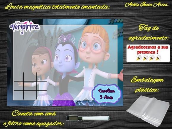 Lousa Magnética + Jogo da Velha Vampirina com Embalagem