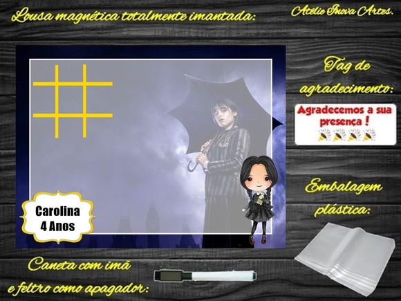 Lousa Magnética + Jogo da Velha Wandinha com Embalagem