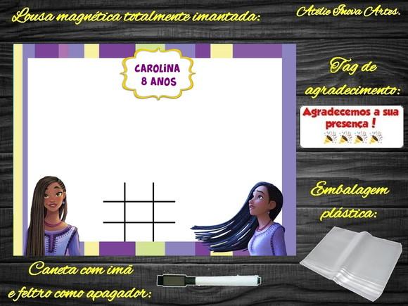 Lousa Magnética + Jogo da Velha Wish com Embalagem
