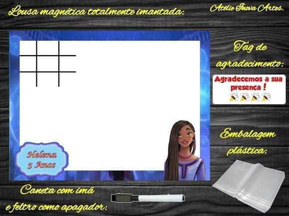 Lousa Magnética + Jogo da Velha Wish com Embalagem