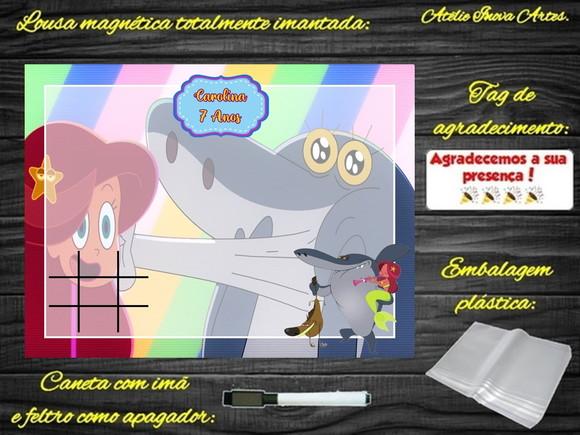 Lousa Magnética + Jogo da Velha Zig e Sharko com Embalagem