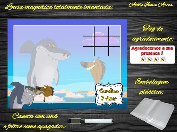 Lousa Magnética + Jogo da Velha Zig e Sharko com Embalagem