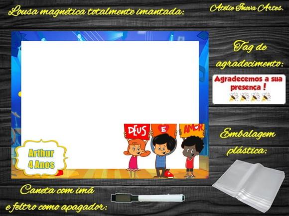 Lousa Magnética 3 Palavrinhas com Embalagem