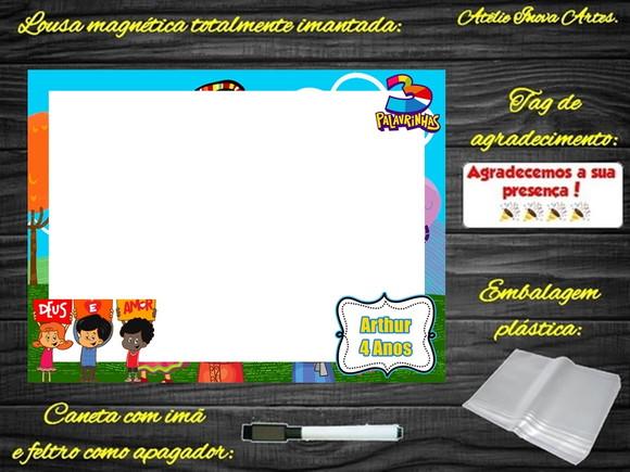 Lousa Magnética 3 Palavrinhas com Embalagem
