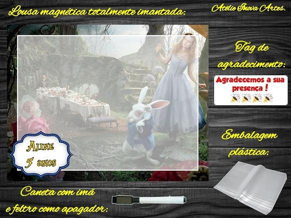 Lousa Magnética Alice no Pais das Maravilhas com Embalagem