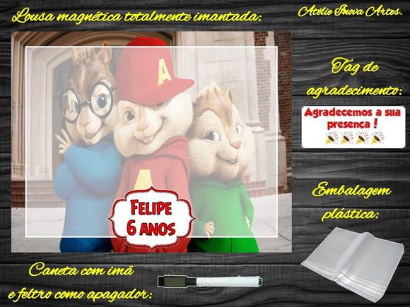 Lousa Magnética Alvin e os Esquilos com Embalagem