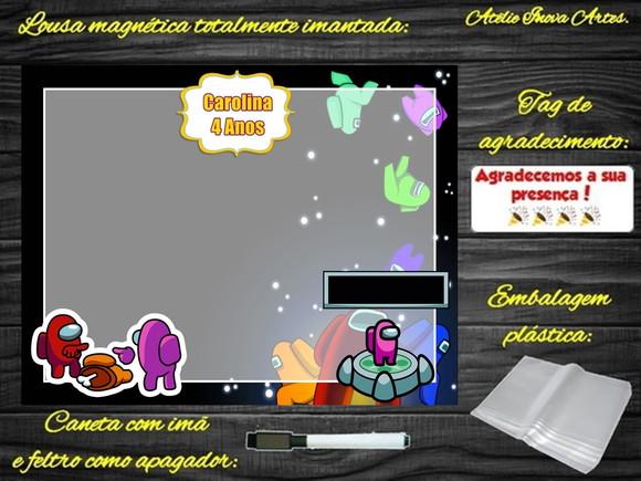 Lousa Magnética Among Us com Embalagem