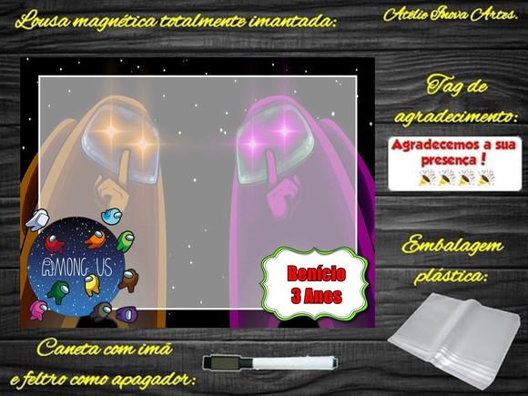 Lousa Magnética Among Us com Embalagem