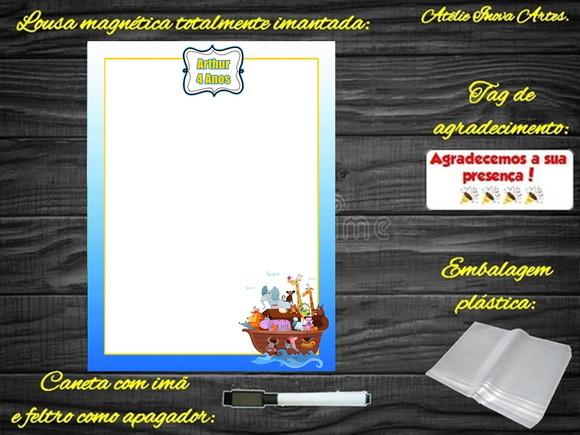 Lousa Magnética Arca de Noé com Embalagem