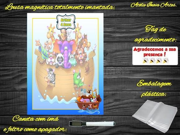 Lousa Magnética Arca de Noé com Embalagem